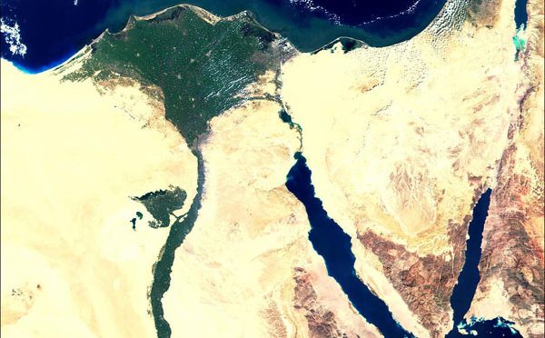 Nile Delta and Sinai Peninsula from MODIS